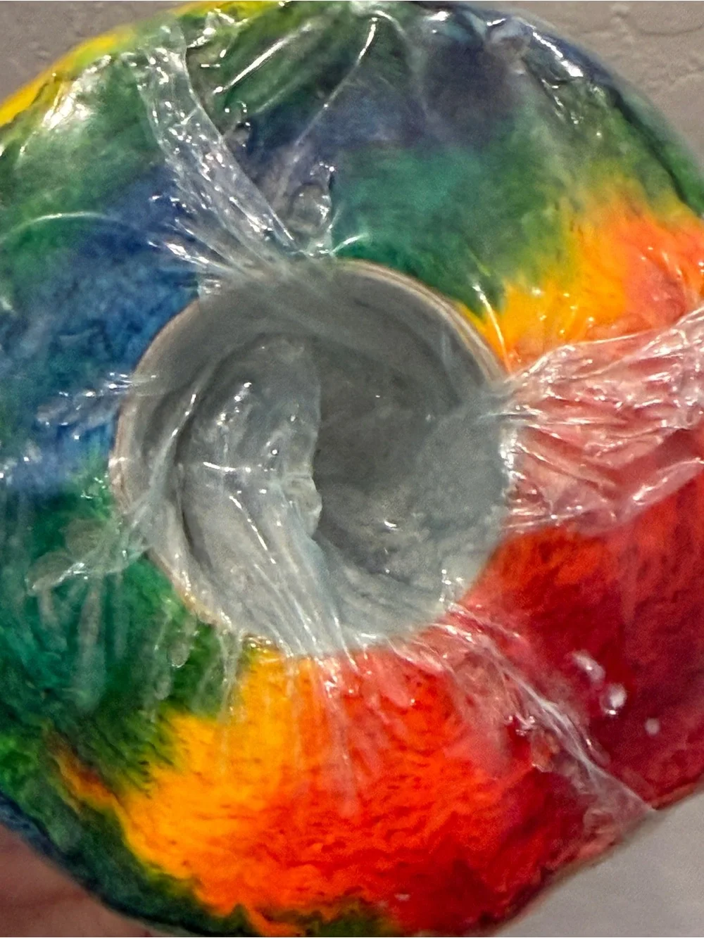 Novelty rainbow-colored, tie-dyed toilet paper W/ label TDTP & Oregon Made